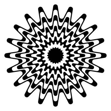 Basit, temel mandala motif simgesi