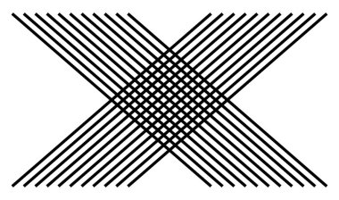 Soyut geometrik tasarımlar kesişiyor ve kesişiyor