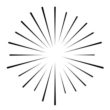 radyal dairesel çizgiler geometrik element