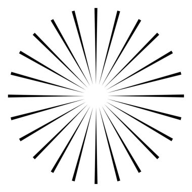 radyal dairesel çizgiler geometrik element