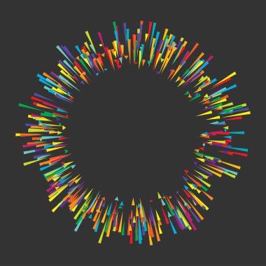 Radyal, yayılan çizgiler, ışınlar. Rastgele çizgiler ayrılıyor