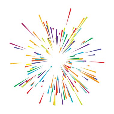 Radyal, yayılan çizgiler, ışınlar. Rastgele çizgiler ayrılıyor