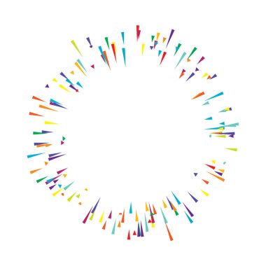 Radyal, yayılan çizgiler, ışınlar. Rastgele çizgiler ayrılıyor