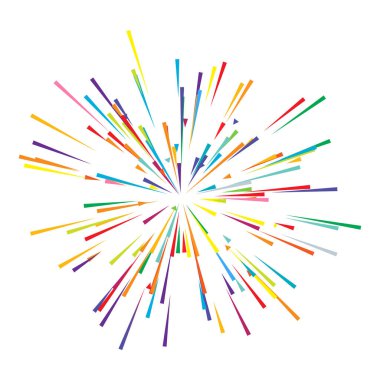 Radyal, yayılan çizgiler, ışınlar. Rastgele çizgiler ayrılıyor