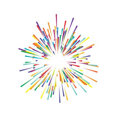 Radyal, yayılan çizgiler, ışınlar. Rastgele çizgiler ayrılıyor