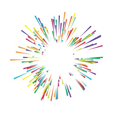 Radyal, yayılan çizgiler, ışınlar. Rastgele çizgiler ayrılıyor