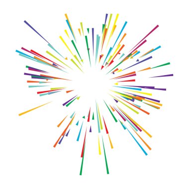 Radyal, yayılan çizgiler, ışınlar. Rastgele çizgiler ayrılıyor