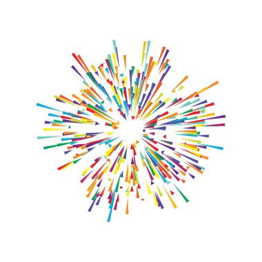 Radyal, yayılan çizgiler, ışınlar. Rastgele çizgiler ayrılıyor