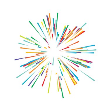 Radyal, yayılan çizgiler, ışınlar. Rastgele çizgiler ayrılıyor