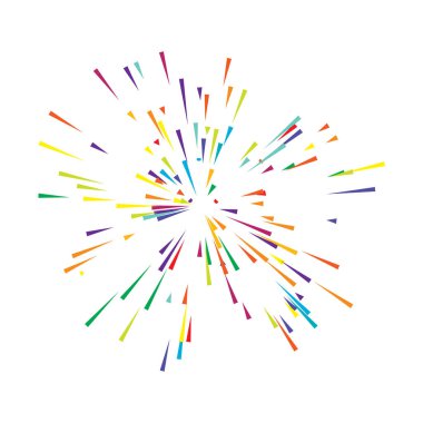 Radyal, yayılan çizgiler, ışınlar. Rastgele çizgiler ayrılıyor