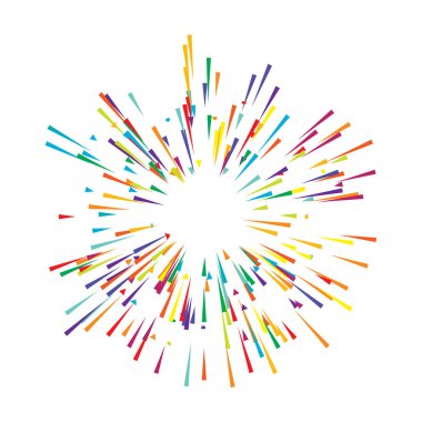 Radyal, yayılan çizgiler, ışınlar. Rastgele çizgiler ayrılıyor