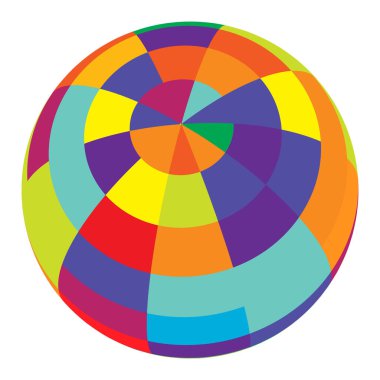 Renkli küre, küre, kareli top, mozaik, fayanslar, kareli ve kareli yüzey