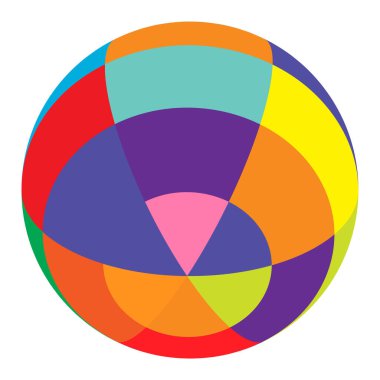 Renkli küre, küre, kareli top, mozaik, fayanslar, kareli ve kareli yüzey