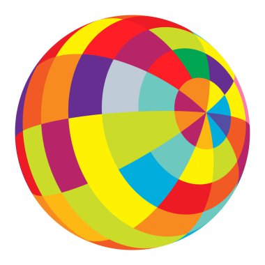 Renkli küre, küre, kareli top, mozaik, fayanslar, kareli ve kareli yüzey