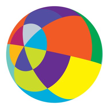 Renkli küre, küre, kareli top, mozaik, fayanslar, kareli ve kareli yüzey