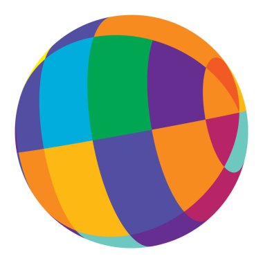 Renkli küre, küre, kareli top, mozaik, fayanslar, kareli ve kareli yüzey