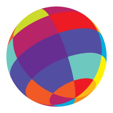 Renkli küre, küre, kareli top, mozaik, fayanslar, kareli ve kareli yüzey