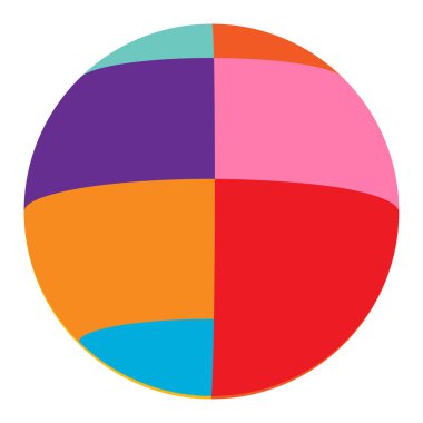 Renkli küre, küre, kareli top, mozaik, fayanslar, kareli ve kareli yüzey