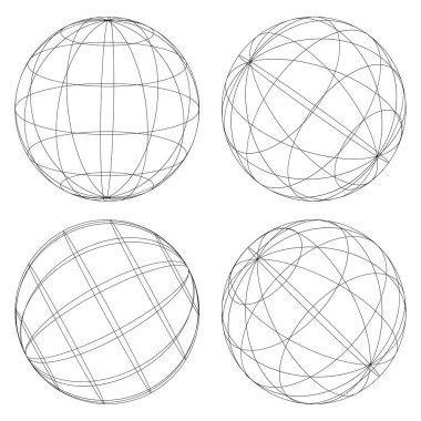 3 boyutlu küre, küre, küre tasarım elementi. Stock vektör illüstrasyonu, Clip-art grafikleri