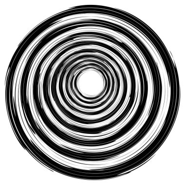 Concentric circles rings. Spiral, swirl, twirl element. Volute, helix. clipart