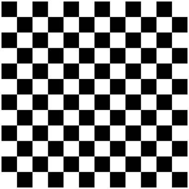 Soyut dama tahtası, satranç tahtası deseni. Siyah ve beyaz karelerin dokusu. Damalı, kareli mozaik fayanslar. Stock vektör illüstrasyonu, Clip sanat grafikleri