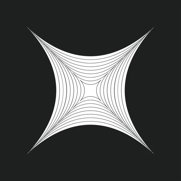 Simple Basic Mandala Motif Icon Symbol — Stock Vector