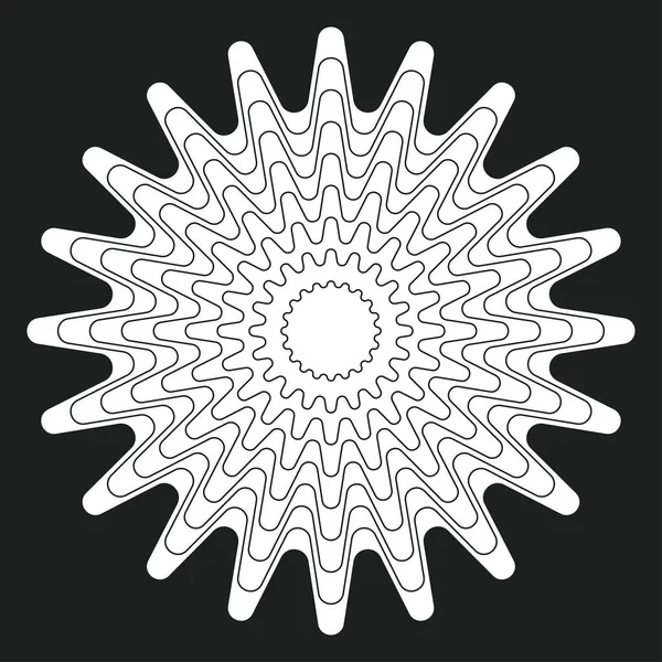 Symbole Simple Basique Icône Motif Mandala — Image vectorielle