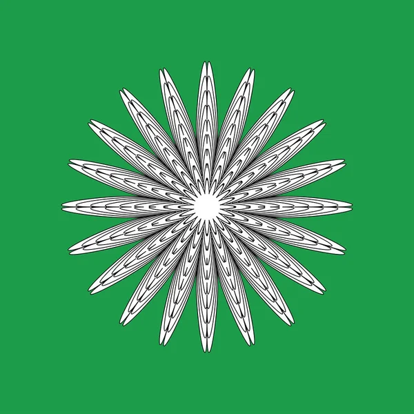 Simbol Ikon Motif Mandala Dasar Sederhana - Stok Vektor