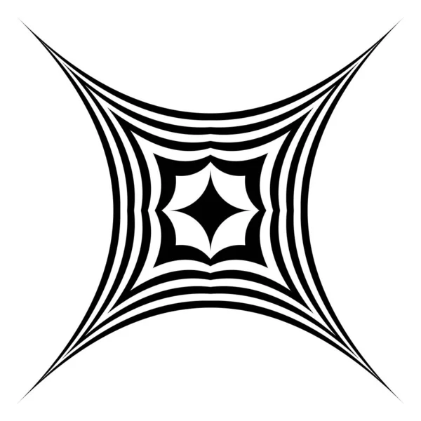 Simple Basic Mandala Motif Icon Symbol — Stockvector