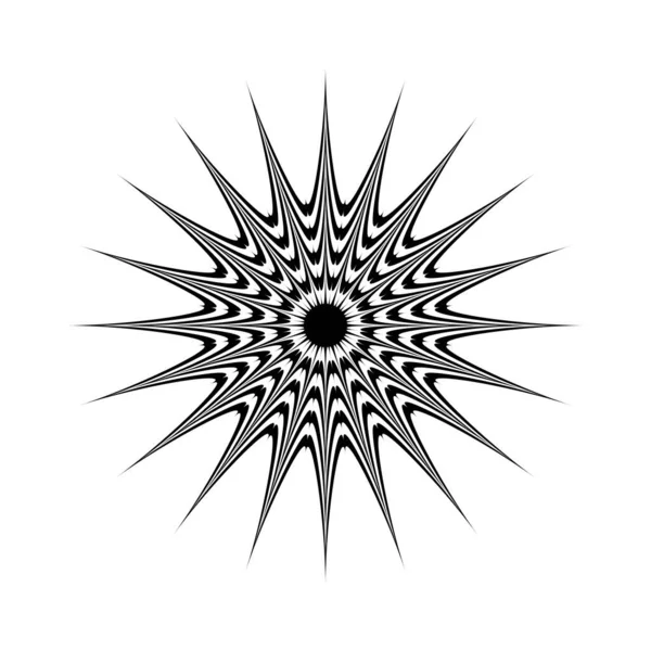 Symbole Simple Basique Icône Motif Mandala — Image vectorielle