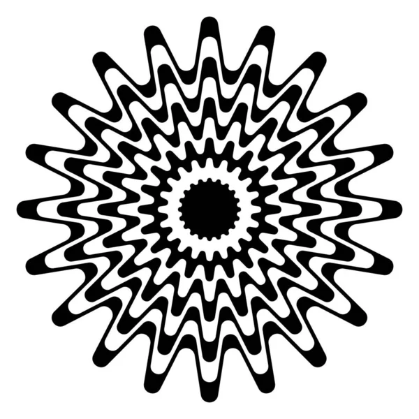 Simple Basic Mandala Motif Icon Symbol — Archivo Imágenes Vectoriales