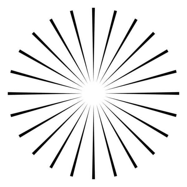 Lignes Circulaires Radiales Élément Géométrique — Image vectorielle