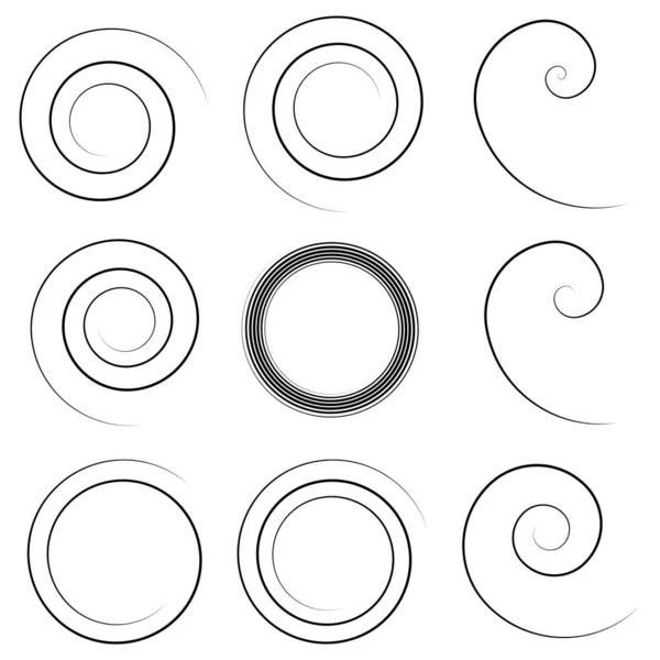 Spiralling Swirl Twirl Whirl Design Element — Stock Vector