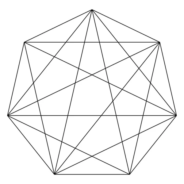 Interlocking Interconnect Polygon Shape Elemenet — Archivo Imágenes Vectoriales