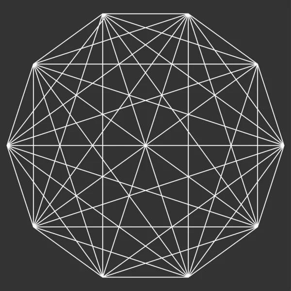 Verzahnung Vernetzung Polygonform Element — Stockvektor