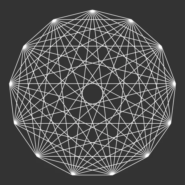 Verzahnung Vernetzung Polygonform Element — Stockvektor