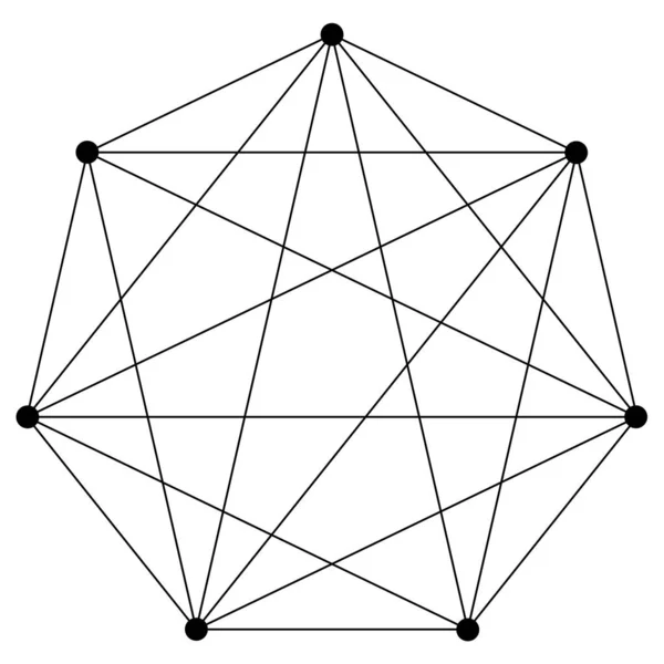 Interlocking Interconnect Polygon Shape Elemenet — Vector de stock