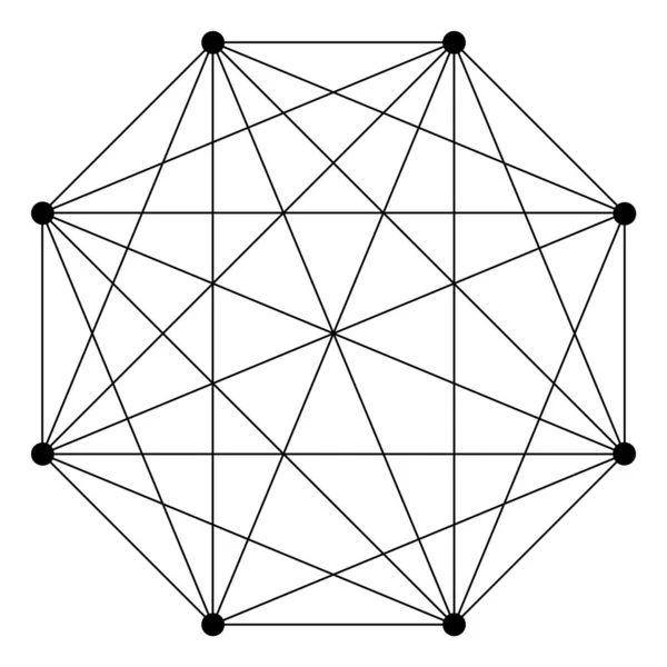 Verzahnung Vernetzung Polygonform Element — Stockvektor