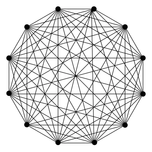 Sammankoppling Sammankoppling Polygon Form Elemenet — Stock vektor