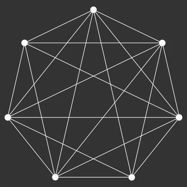 Sammankoppling Sammankoppling Polygon Form Elemenet — Stock vektor