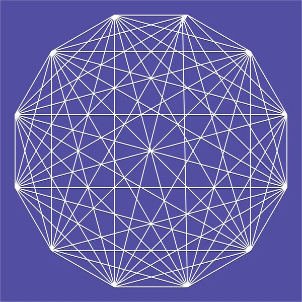 Замикання Форма Багатокутника Між Єднанням Елеменет — стоковий вектор