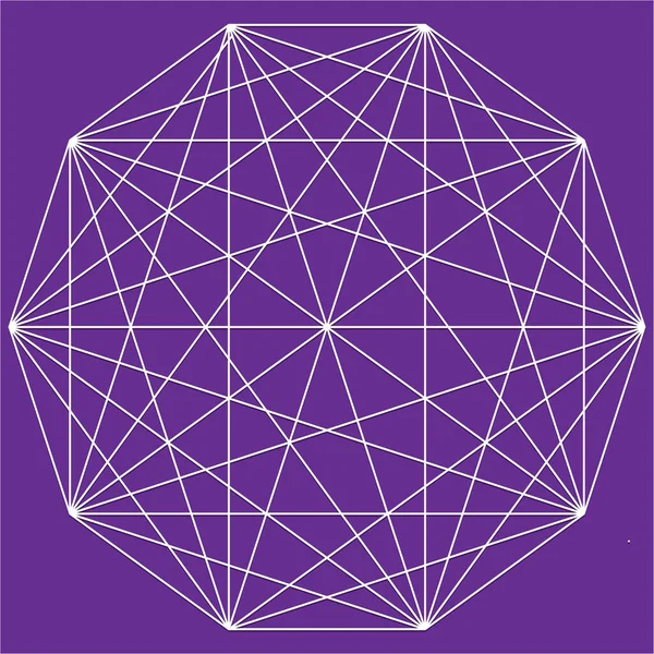 相互接続 多角形の形状 — ストックベクタ