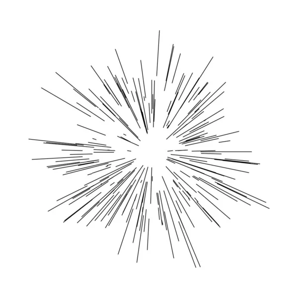 Radial Radiating Lines Beams Rays Random Lines Diverging — Archivo Imágenes Vectoriales