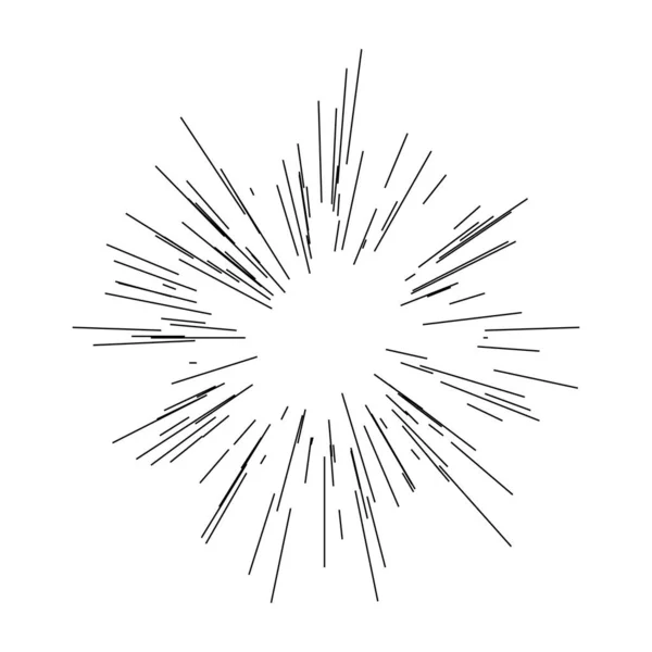 Radial Radiating Lines Beams Rays Random Lines Diverging — Stockvector