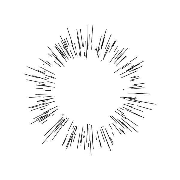 Radial Linhas Radiantes Vigas Raios Linhas Aleatórias Divergentes —  Vetores de Stock