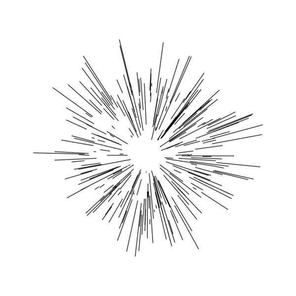 Radial Radiating Lines Beams Rays Random Lines Diverging — Stockvector