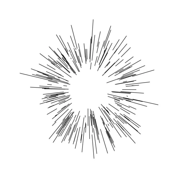 Radial Radiating Lines Beams Rays Random Lines Diverging — Archivo Imágenes Vectoriales