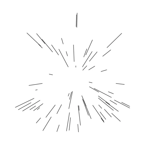 Radial Radiating Lines Beams Rays Random Lines Diverging — Vector de stock