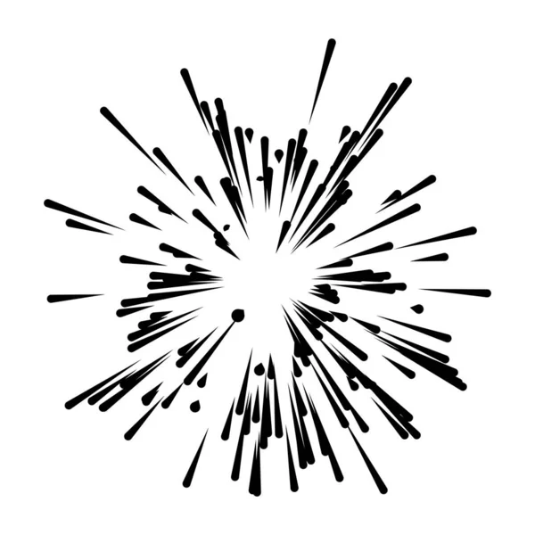 Rayonnements Radiaux Rayonnements Rayons Lignes Aléatoires Divergeant — Image vectorielle