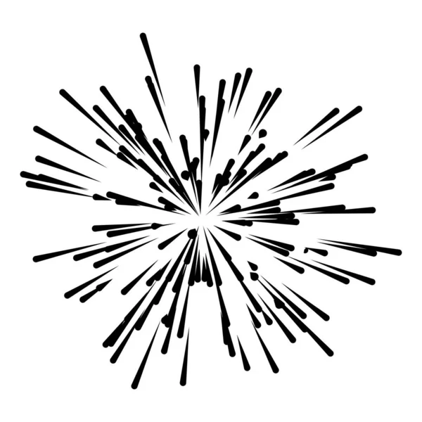 Rayonnements Radiaux Rayonnements Rayons Lignes Aléatoires Divergeant — Image vectorielle